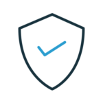 Icon of a shield with a green tick symbolising compliance being achieves