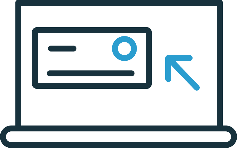 Icon depicts a widget being actioned directly from the SImpel safety dashboard