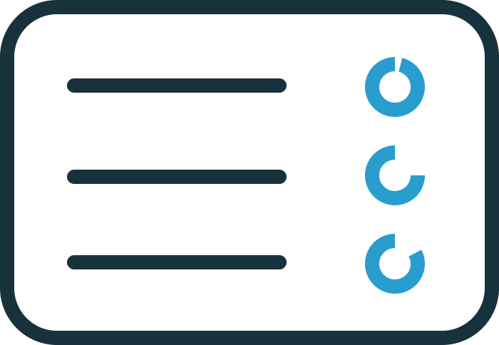 Icon depicts a centralised dashboard with multiple projects displayed
