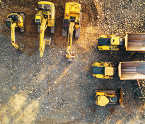 Image of various construction equipment items onsite
