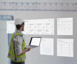 Site Manager looking at Simpel's construction Project Dashboard