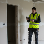 Subcontractor assessing snagging in construction tasks.