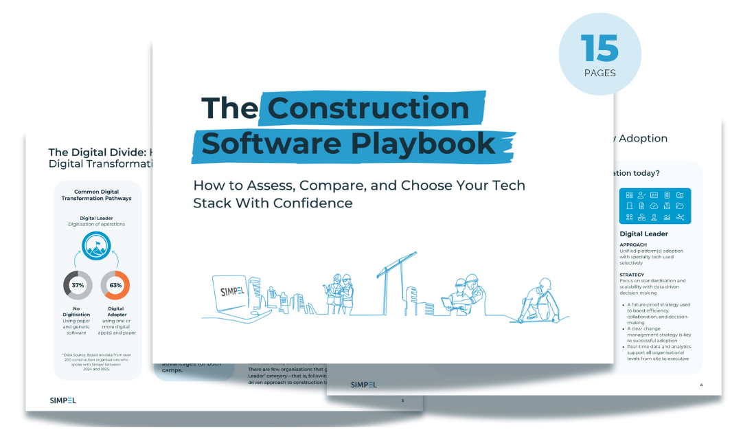 SImpel's Construction Software Playbook title page