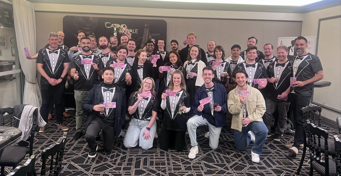 Simpel's team strategy getaway group photo
