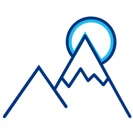 A mountain icon to symbolise Simpel's Resilience Company Value