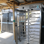 Simpel's proprietary site access turnstile installed and being utilised for construction site security