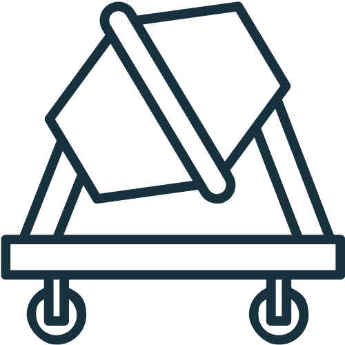 Icon of a cement mixer to represent a piece of plant that may be inducted within Simpel